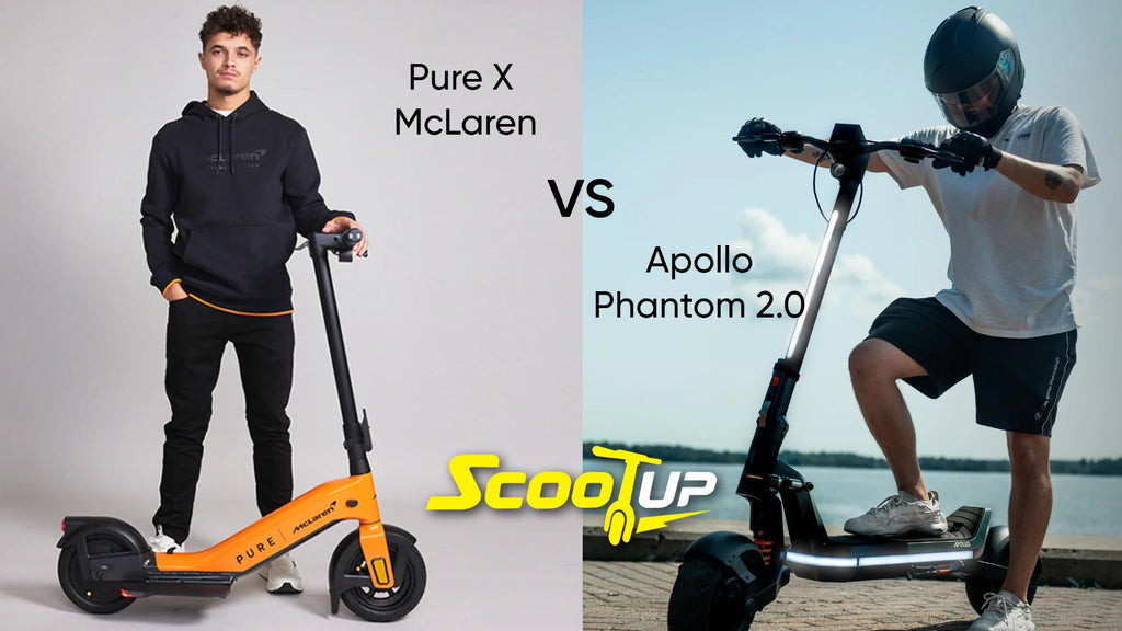 Apollo Phantom 2.0 vs Pure X McLaren Electric Scooter